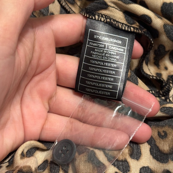 NWT BB Dakota Wild Card Animal Print Wrap Ruffle Dress - Picture 13 of 15